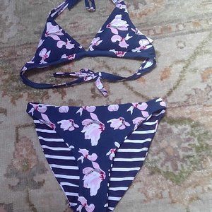 Girls flower bikini and bottoms size 16